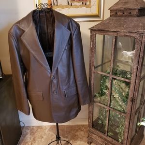 Men's genuine leather coat size L